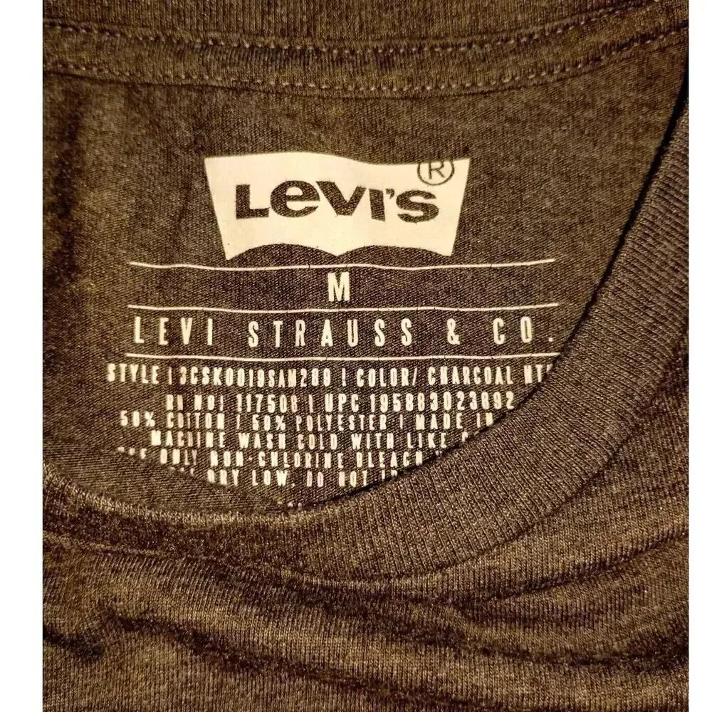 Levi's Men's Vintage Charcoal Gray T-Shirt - Size M